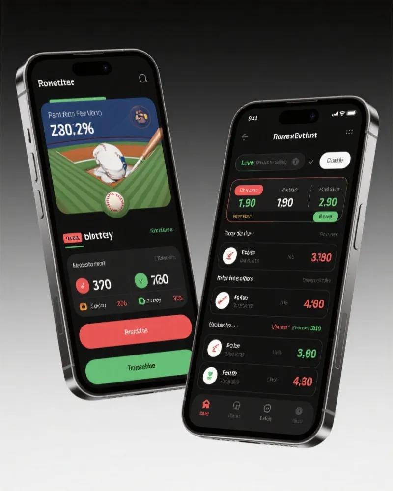 MLB投注与分析平台 App Interface